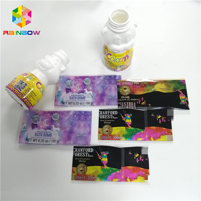 Isı Yalıtımlı PVC Ofset baskı CMYK İçecek Shrink Etiketleri