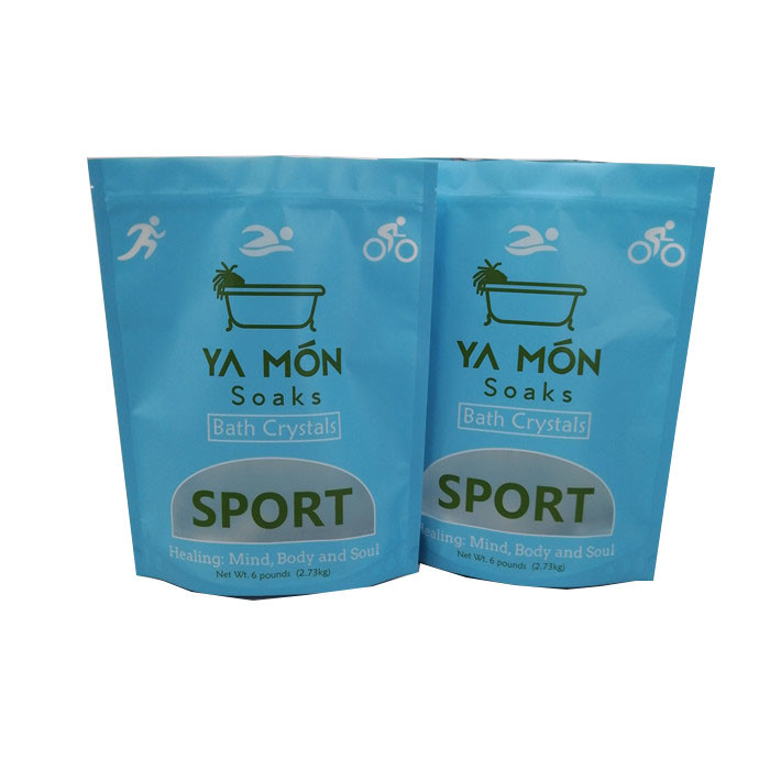 Fermuarlı 1KG / 2KG Deniz Tuzu Paketleme Stand Up Bag ile Yüksek Kaliteli Suya Dayanıklı Banyo Tuzu Paketleme Çantası