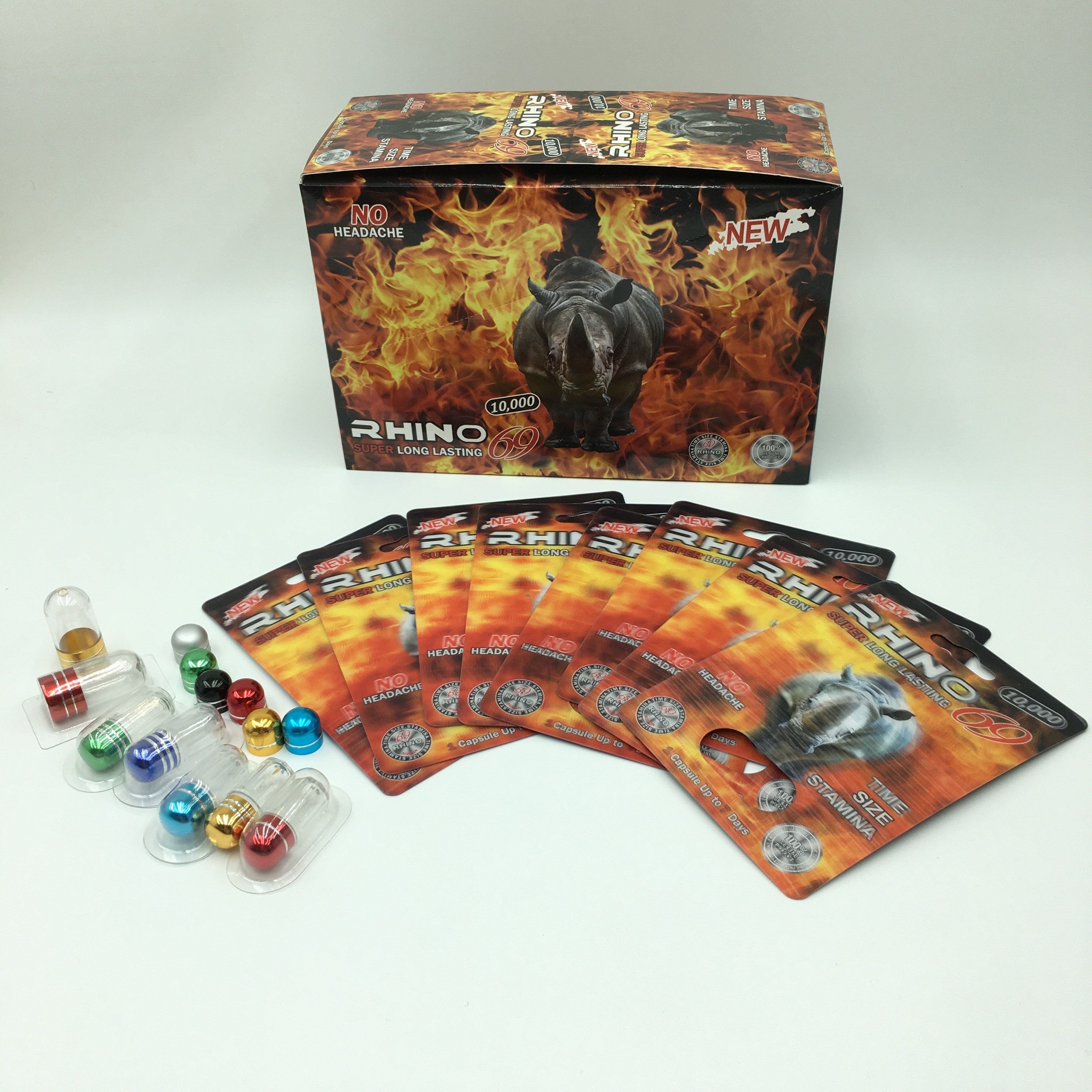 RHINO Pill 60 * 80cm PVC 3D Lentiküler Kart Mermi ile