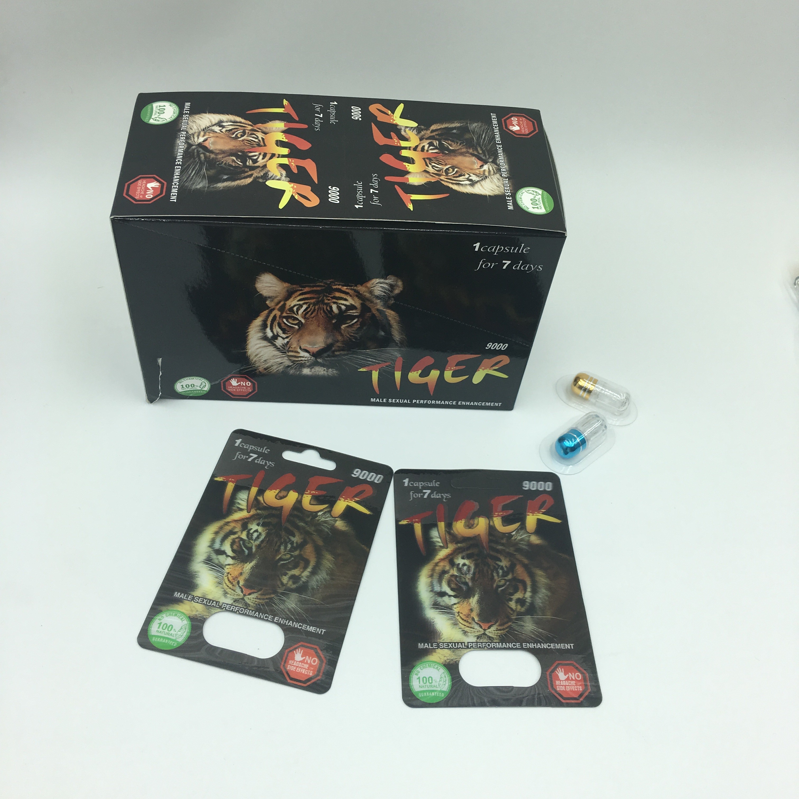 Cinsel Güç Kapsül Ambalajı CMYK 350g 3D Blister Kartları