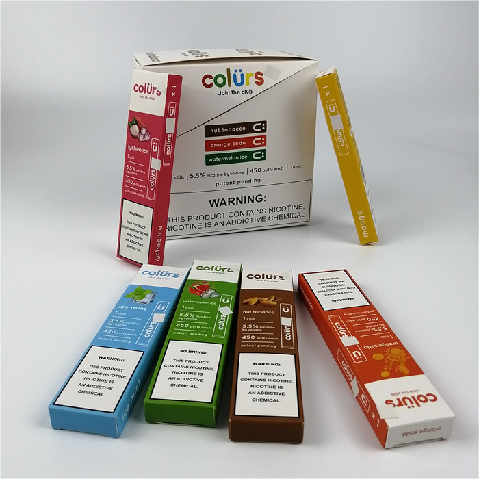 Vape Kalemler Cmyk Hologram Kağıt Kartı Blister Kutuları Sıcak Damgalama