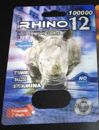 Geri dönüştürülebilir CMYK Rhino 69 3D Hap Paketleme Kartı