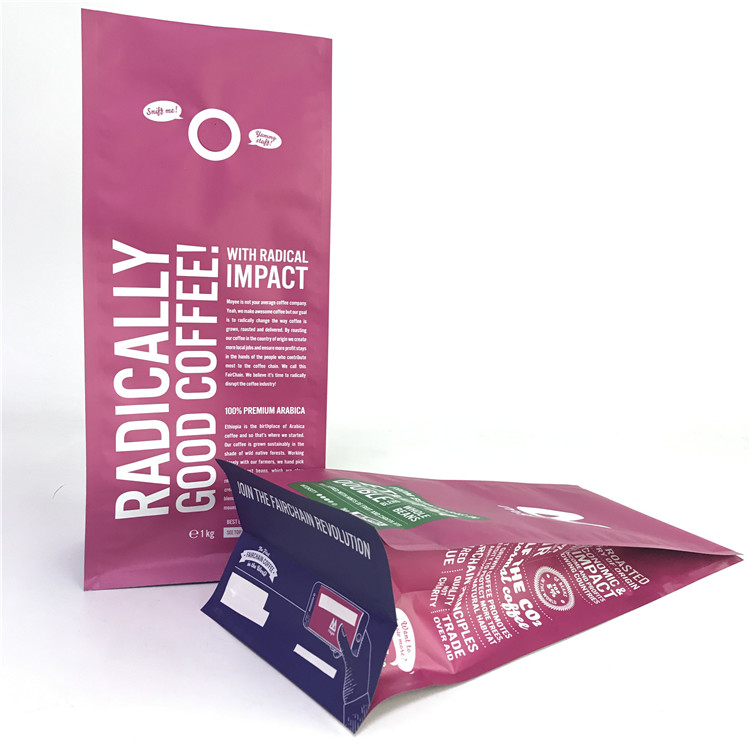 Alüminyum Folyo VMPET BPA içermeyen Yan Körüklü Torbalar 400ml Valfli