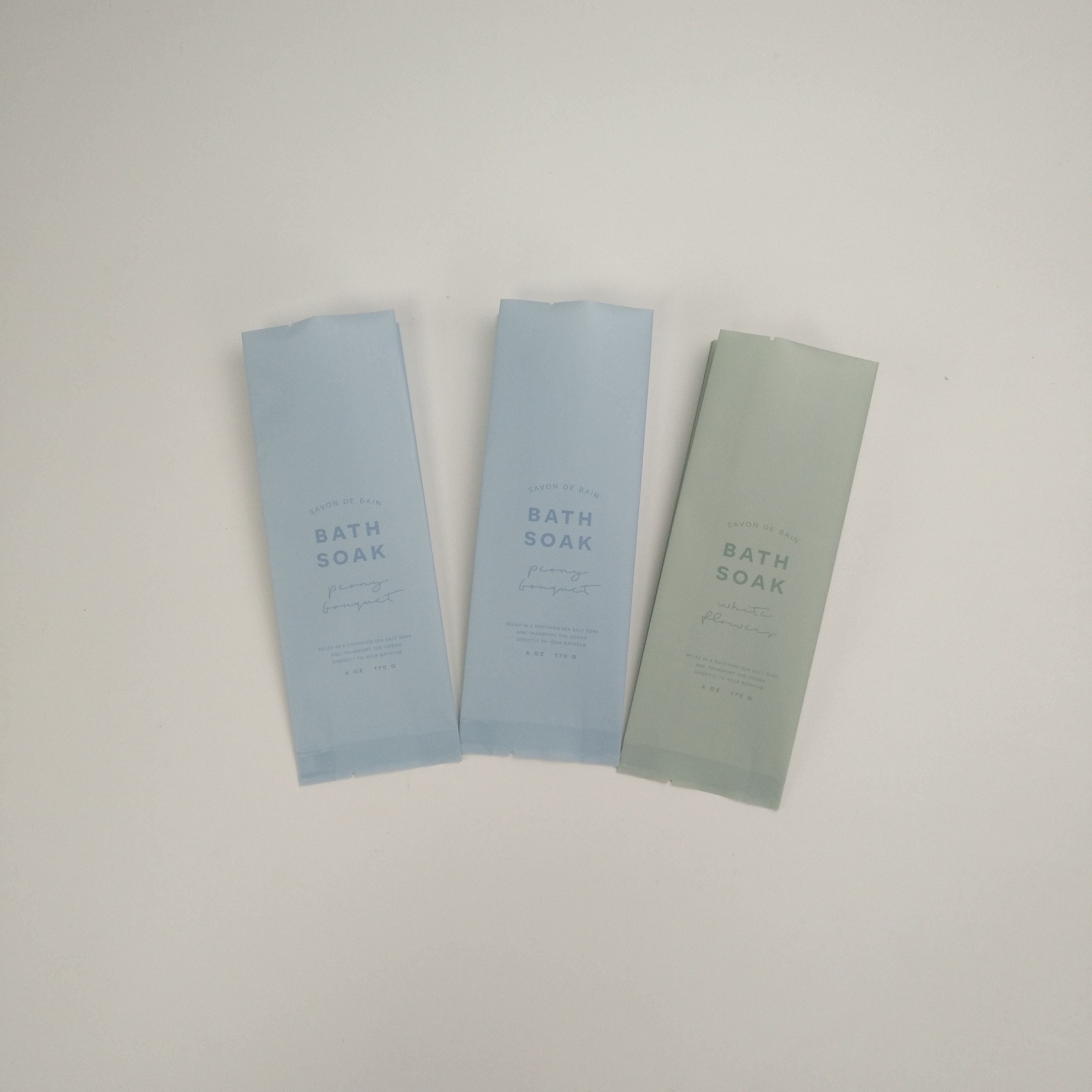 Özelleştirilmiş Logo ile Özelleştirilmiş Matt 6oz Banyo Tuzu Paketleme Torbaları 170g Banyo Bombası Ambalaj Torbaları