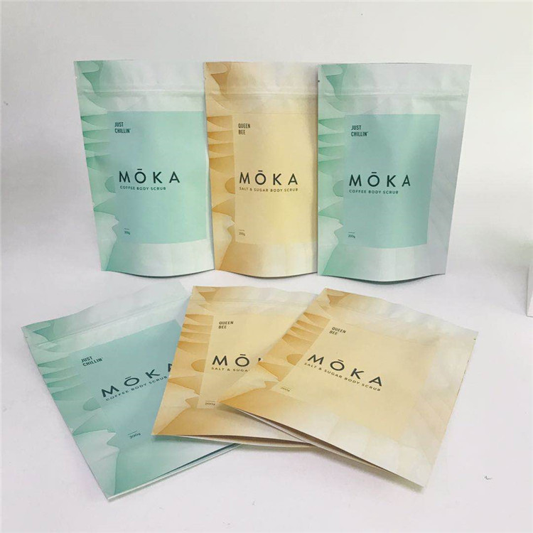 Dijital Baskı Koku Korumalı Ambalaj Torbaları Fermuarlı Mat Alüminyum Folyo Torbalar