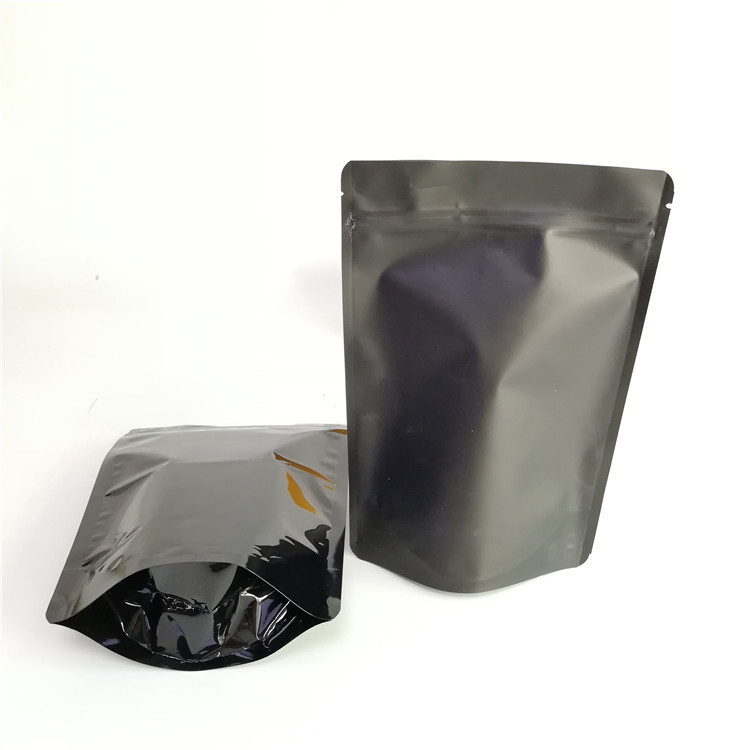 Mat veya Parlak Alüminyum Folyo Özel Kabul Edilen Fermuarlı Dik Torbalar