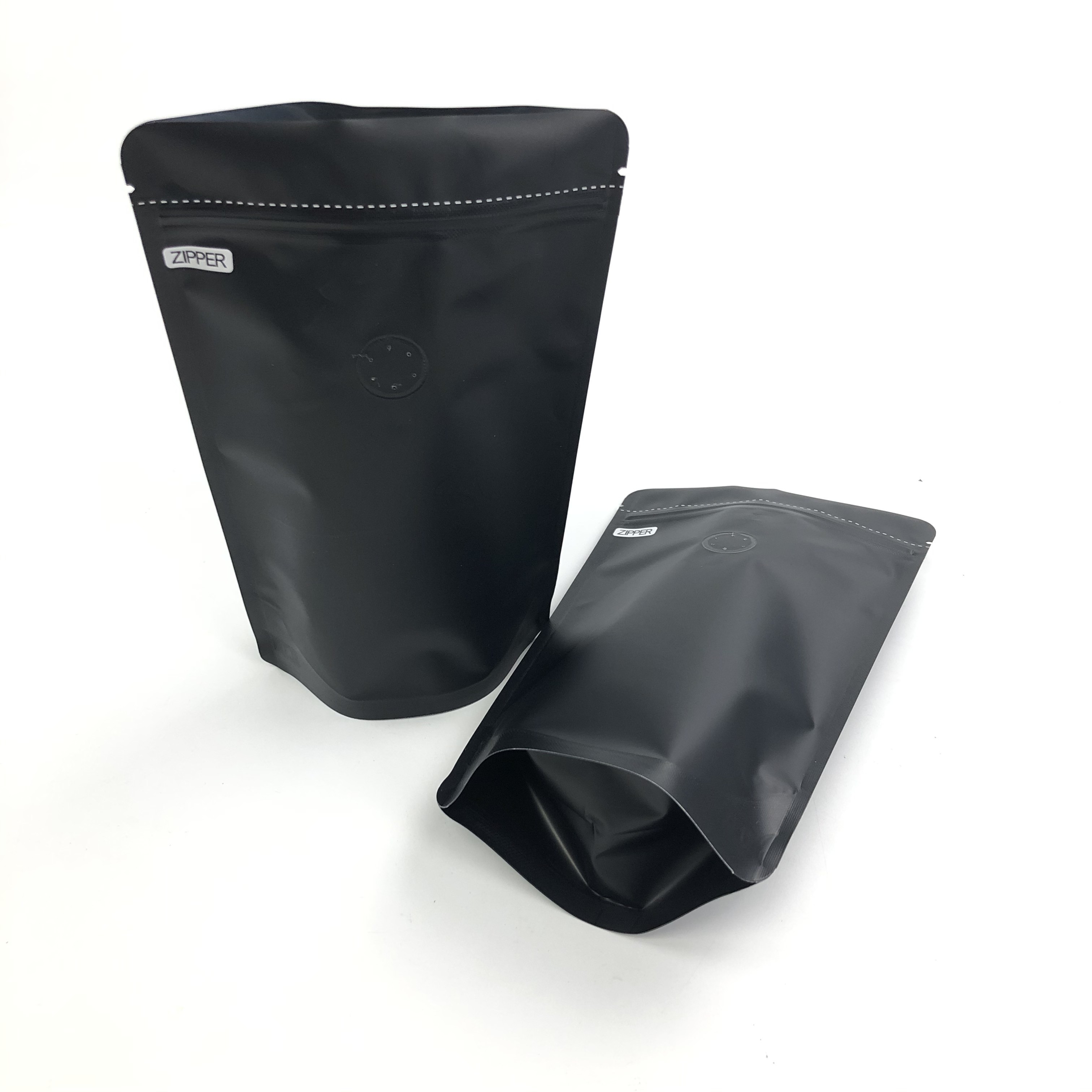 OEM Özel 250G Siyah Logo Boyutu Açılıp Kapanabilir Alüminyum Folyo, Kahve Çekirdeği Ambalaj Torbası İçin Gaz Alma Vanaları ile Ayakta