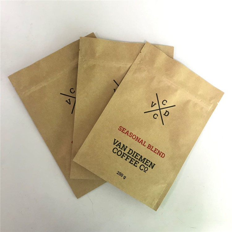 Gözyaşı Çentikli ve Mat Pencereli Kraft Zip Kilidi Ayakta Torbalar