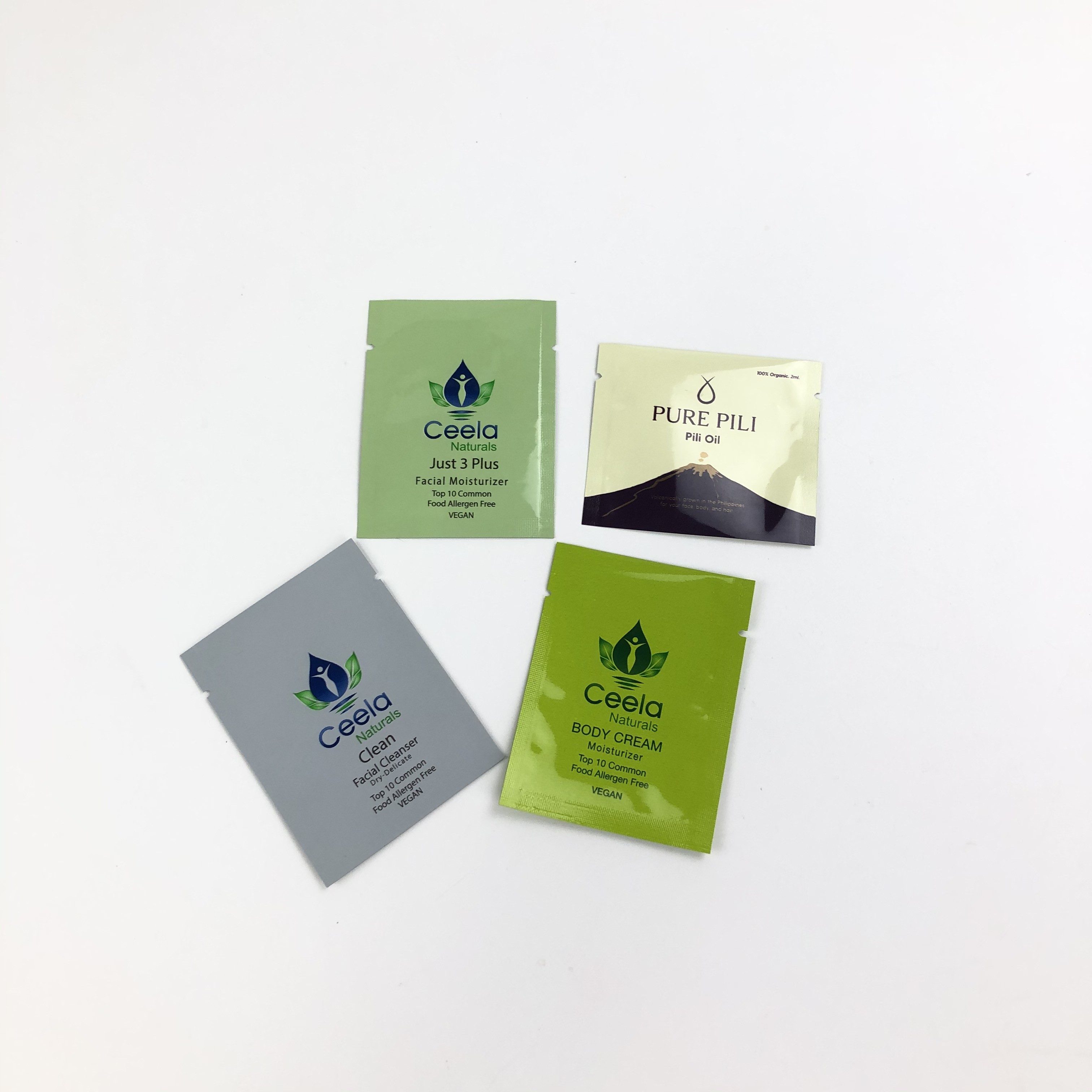 Cilt bakımı / toz / kapsül ambalajları için toptan kavrama mühür parlak mylar folyo numune poşetleri