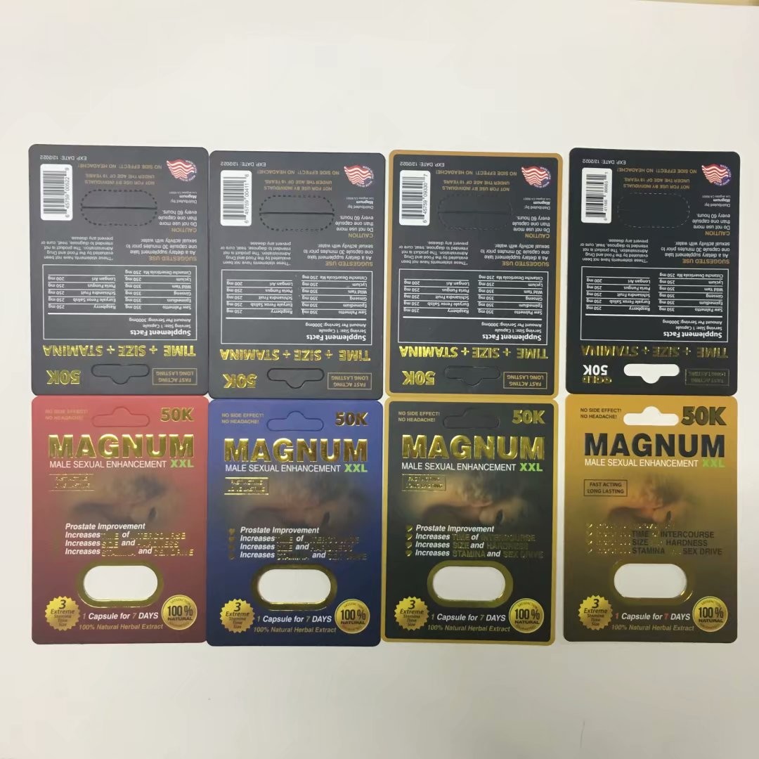 Hap Kapsül Ambalajı İçin Özelleştirilmiş Dört Renkli Magnum Kağıt Kartları Papaer Kutuları