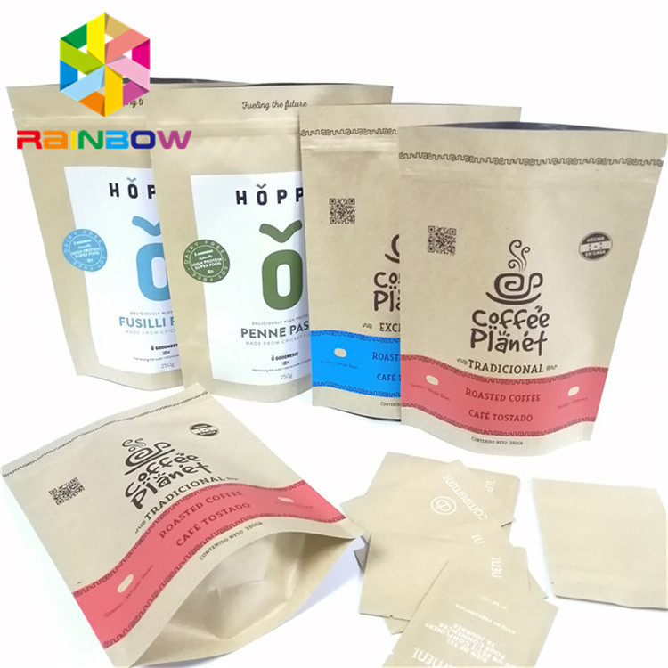 VMPET Mylar Folyo Kağıt Torbalar CYMK Gravnre Fermuarlı Baskı