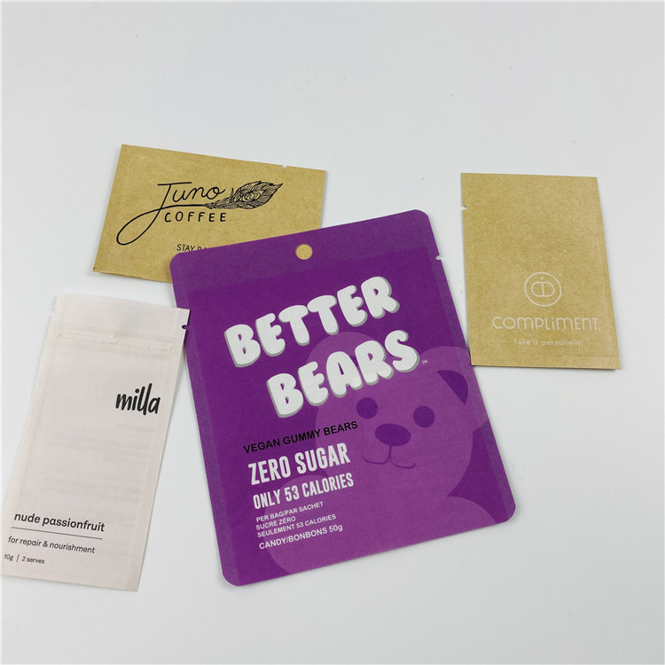 Dijital Baskı MOPP Kilitli Kompostlanabilir Poşet Düz Çanta 23x35cm