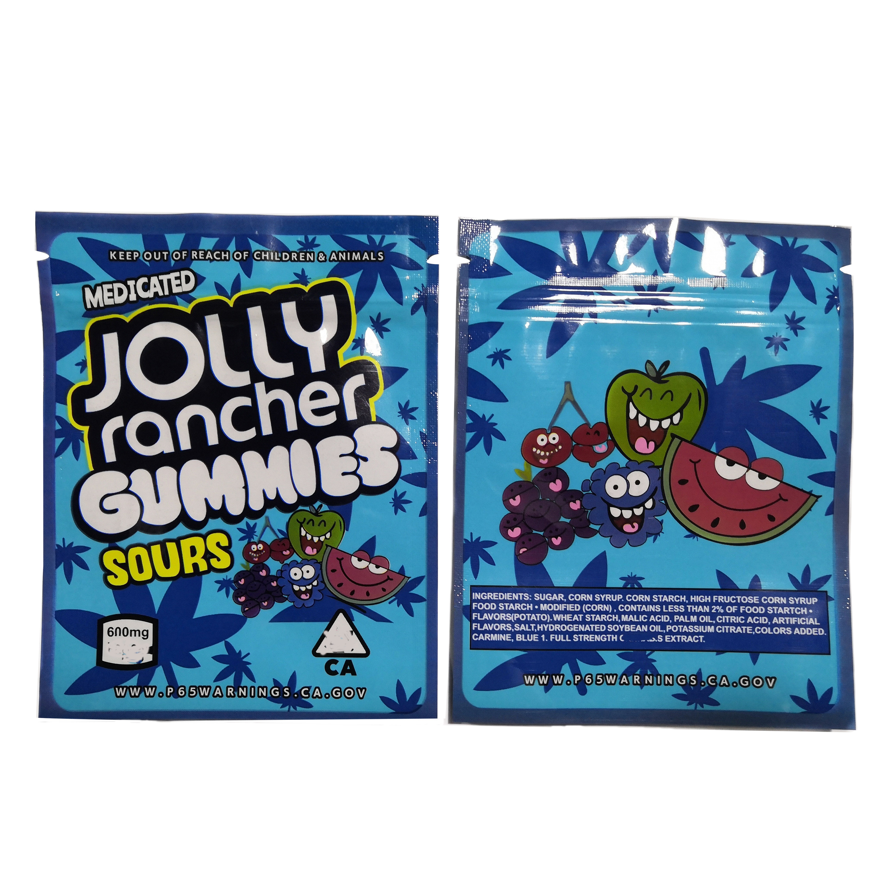 200mic CBD Gummies Candy Mylar Çanta THC Esrar