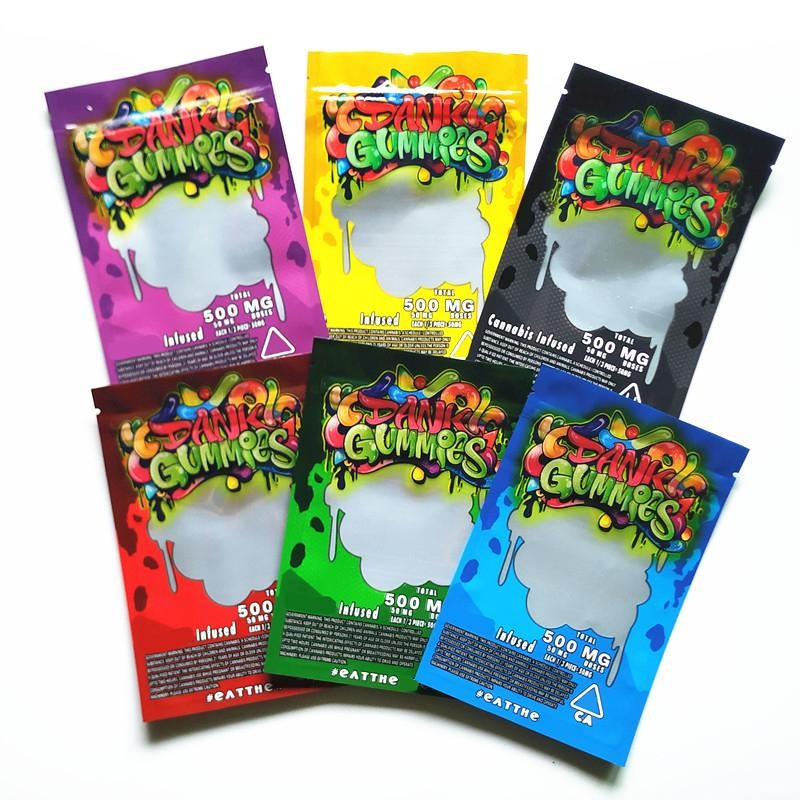 CMYK 4.3 Mils Kalın Çocuk Korumalı Kağıt Torbalar Cbd Zarflar