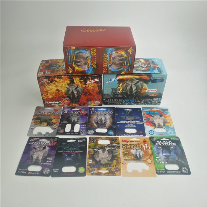 Kapsüller İçin Süper Panter FDA Seks Hapı 3D Rhino Blister Kartı