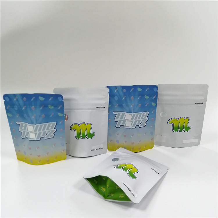 Şeker Zip Kilidi Mylar Stand Up Plastik Torbalar Koku Korumalı UV Baskı