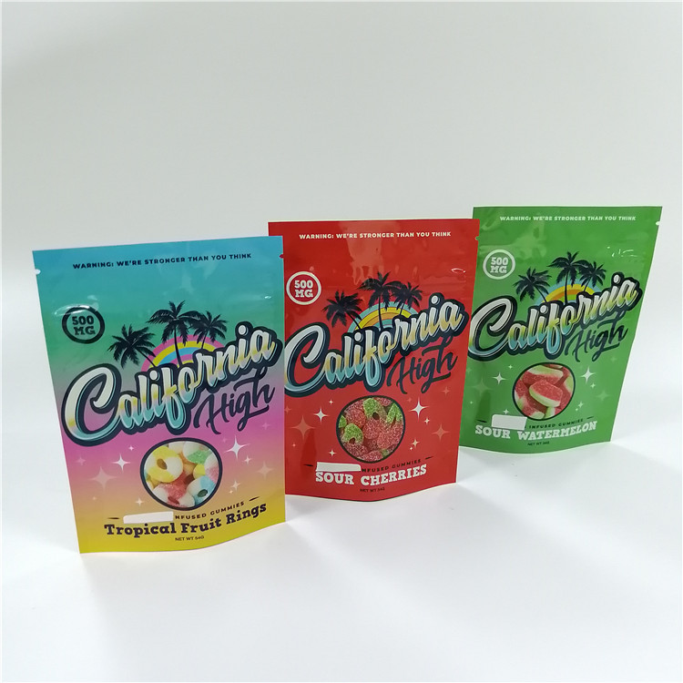 CBD Çiçek Otları Kilitli Üç Taraflı Conta Kılıfı Özelleştirilmiş Baskılı Lamine