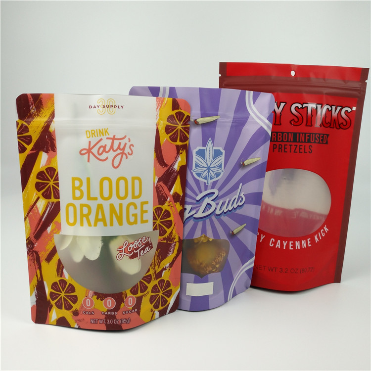 Çık Ziplock Edibles Mylar Ambalaj Torbası Gravür Baskı