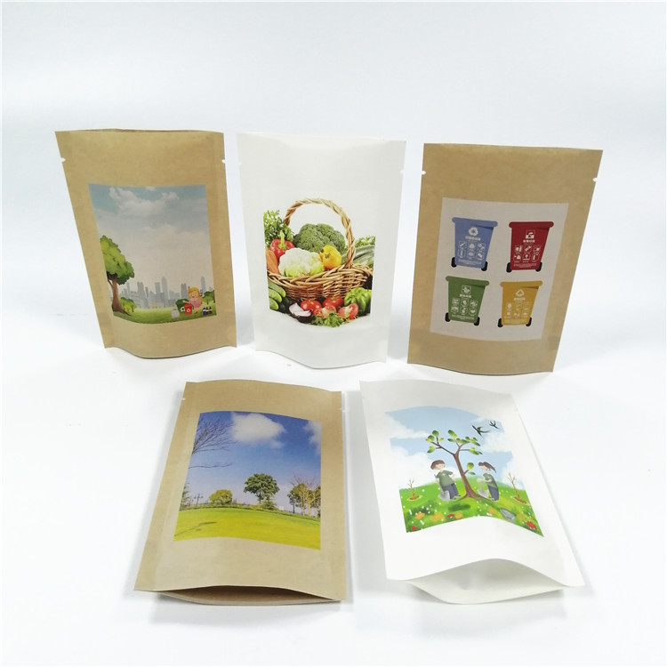 Kraft Kağıt MOPP VMPET Stand Up Kilitli Torbalar 18x26cm