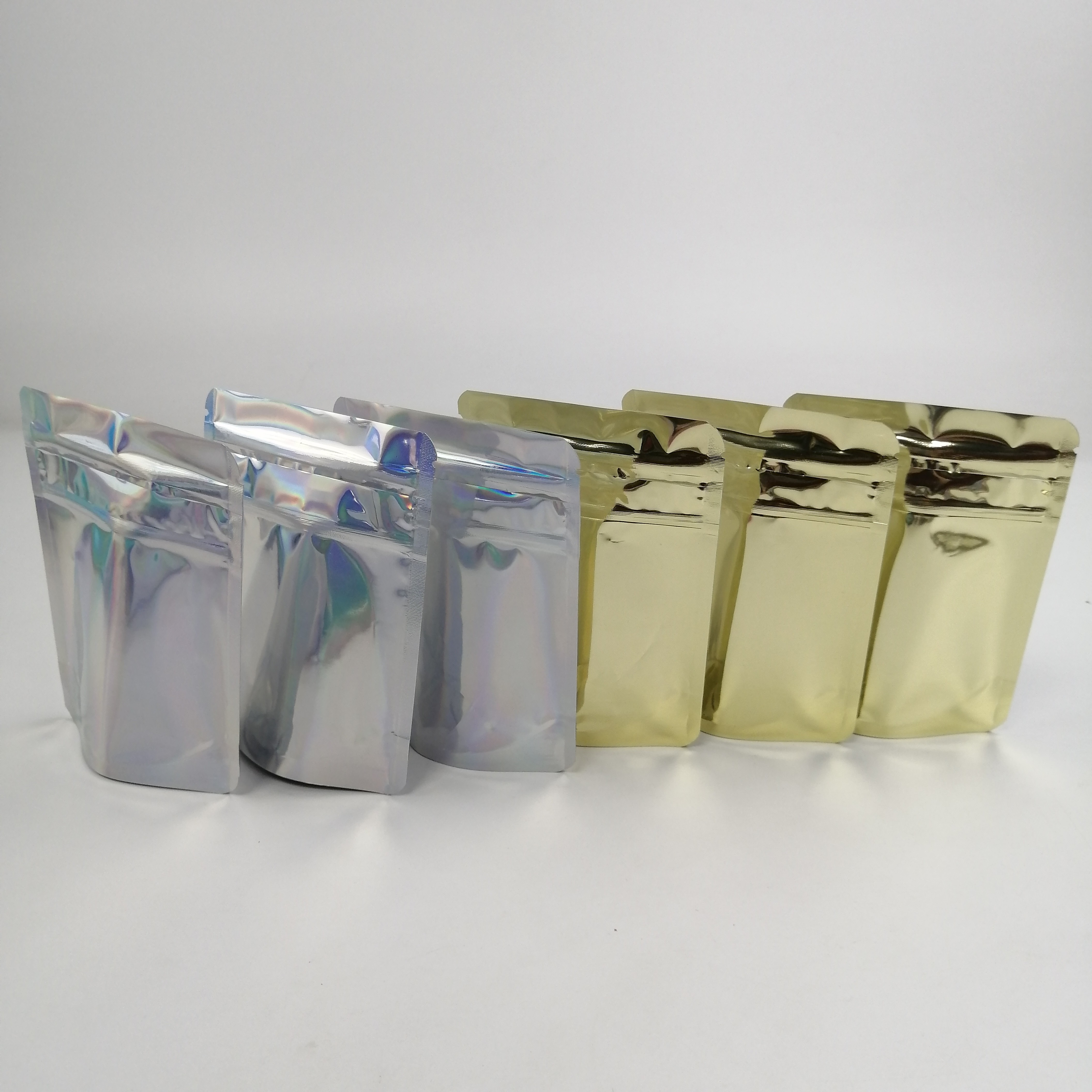 Çerezler İçin Çocukların Açamayacağı 3,5 Gram Holografik Dijital Baskılı Stand Up Torbalar