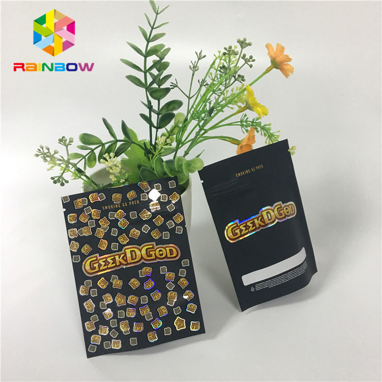 Plastik Mylar Kilitli Özel Stand Up Torbalar 150mg Siyah Mat