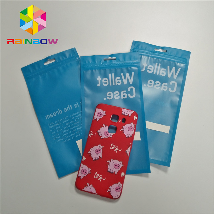 Kilitli Şeffaf Mat 3 Yan Mühür Düz Kılıf, Telefon Kılıfı Kapağı / Kabloları Ambalajı için