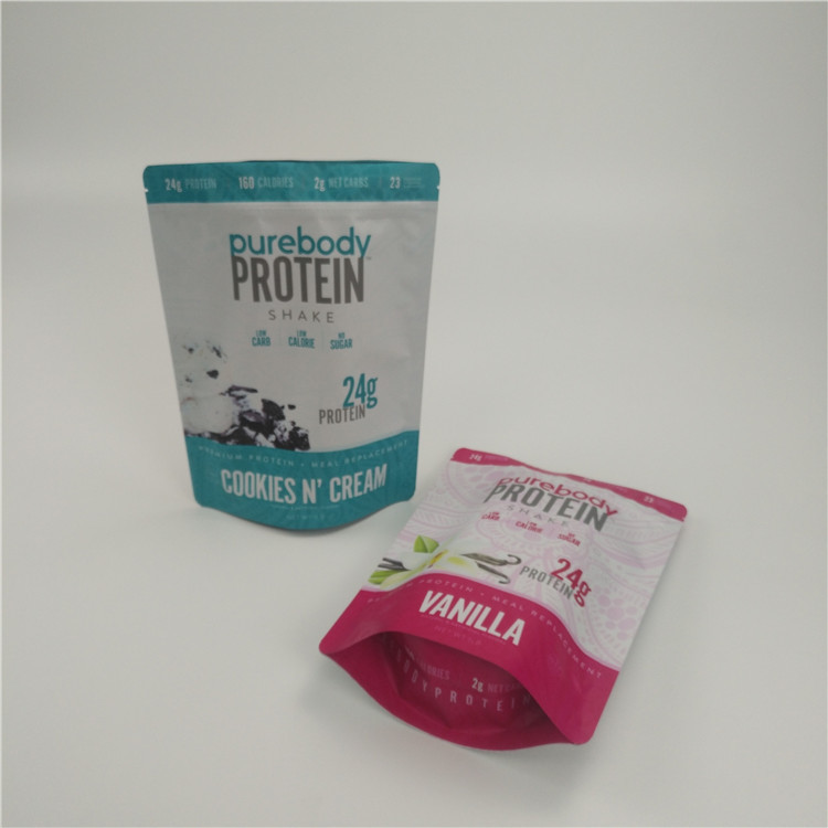 Mat Finish Protein Tozu Özel Baskılı Snack Torbaları Koku Korumalı Çikolata Bar Gıda Sınıfı Torbalar