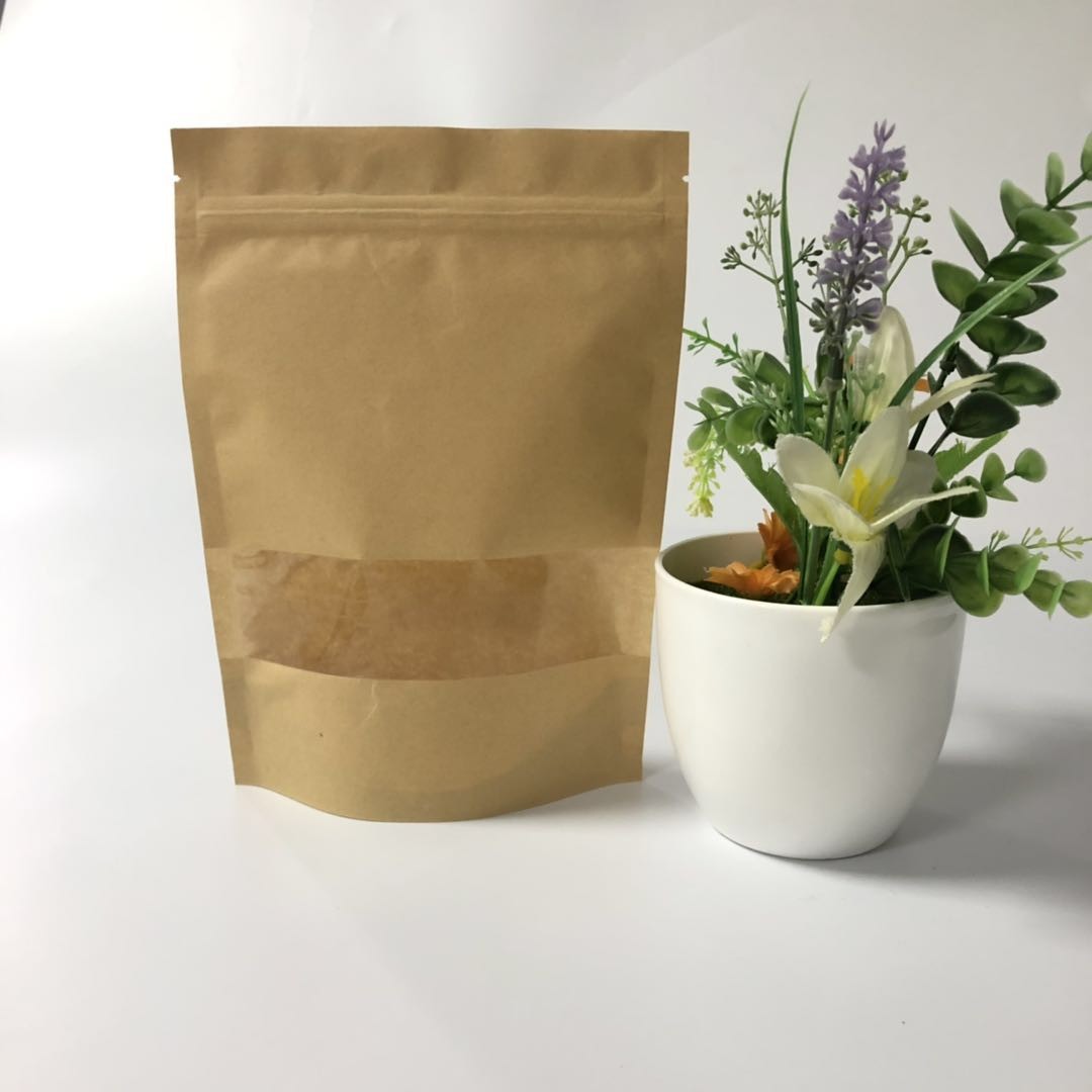 Gıda Saklama Sızdırmazlık Kraft Kilitli Stand Up Kılıfı Özel Logo