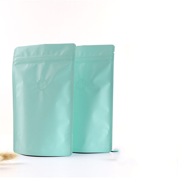 Gravür Baskı Mat Kaplama Alüminyum Folyo Fermuarlı Kahve Torbaları Valfli