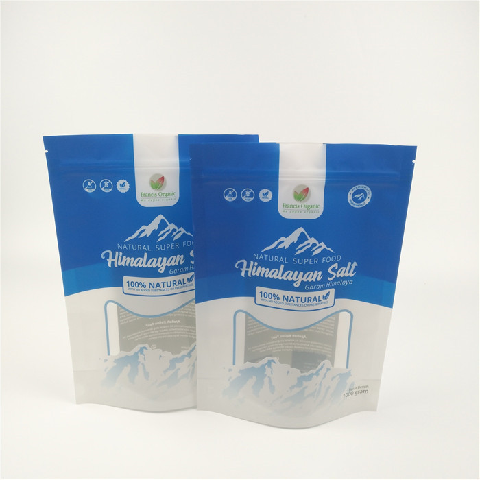 Banyo Tuzu Ambalaj Folyo Mat Stand Up Kilitli Kese Yeniden Kullanılabilir