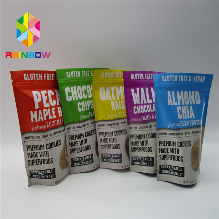 Plastik Mylar Alüminyum Folyo Stand Up Kilitli Torbalar Baskılı Gıda Sınıfı