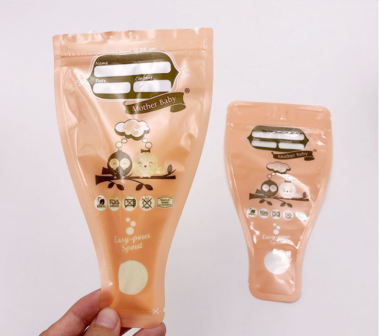 Ön Sterilize Dondurucu 8oz Anne Sütü Saklama Torbaları Çift Fermuarlı Mühürlü