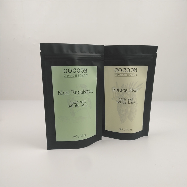 Nem Korumalı 14 Oz Fermuarlı Folyo, Vücut Ovması İçin Açılıp Kapanabilir Torbalar