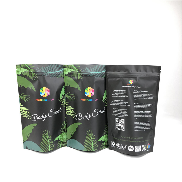 Kozmetik Okyanus Banyo Tuzu Mat Mylar Yeniden Kullanılabilir Zip Torbaları Daimi Koku Korumalı