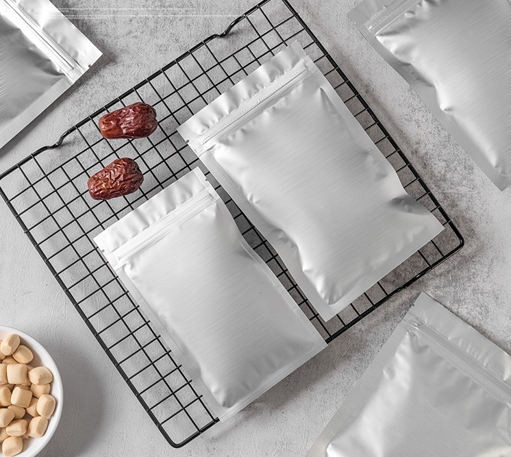 Küçük Çay Fermuar Folyo Mylar Üç Taraflı Mühür Torbaları Koku Korumalı Özel Baskılı