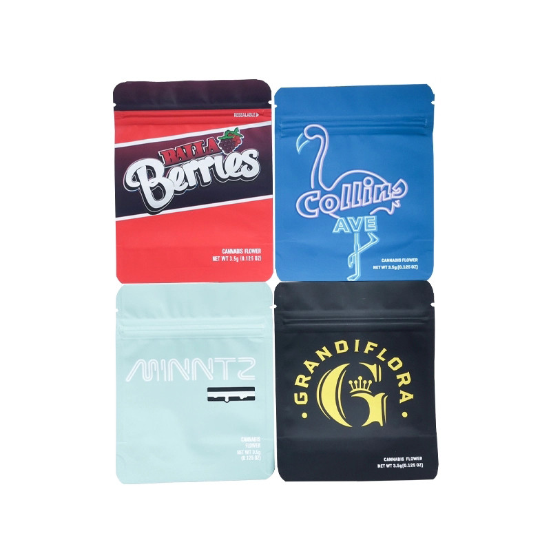 Ot Ambalajı Yenilebilir 3.5 Gram Mylar Torbalar Isıya Dayanıklı Koku Korumalı Zip Kilit Torbaları Bal Poşeti