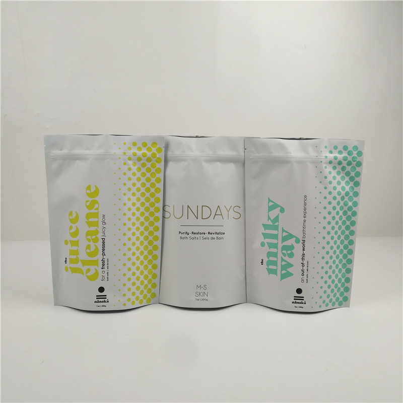 Mat Laminasyon 400g Alüminyum Folyo Torbalar Plastik Banyo Tuzu VMPET