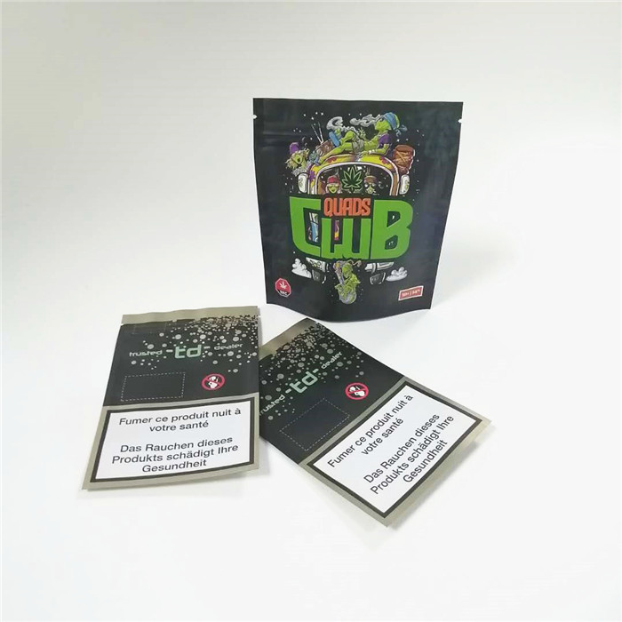 SGS 14g 28g Mylar Folyo Çocukların Açamayacağı Fermuarlı Çanta CMYK 120mic