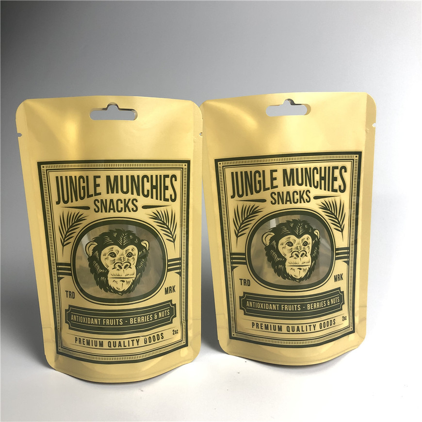 PA 1.5C AL 0.7C Matt Snack Ambalaj Poşetleri Stand Up MPET