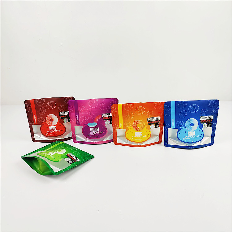 3.SA8000 QS CBD Gravür Baskı Koku Korumalı Torbalar 100mic Mat Şeffaf Mylar Çantalar