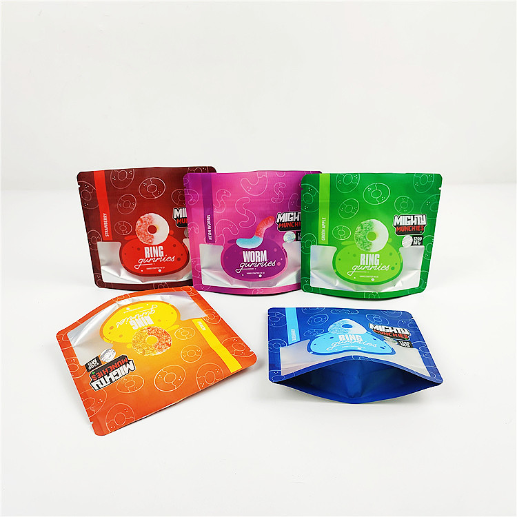 28g 80mic 1/4oz CMYK Mylar Ambalaj Torbası FSC Mat CBD Mylar Çanta