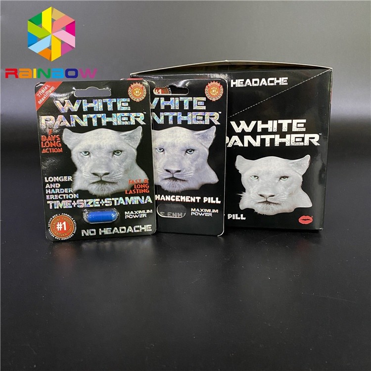 Süper Panter 3D Blister Kart Adedi 100 Setleri Cinsel Geliştirme İçin 350g Karton