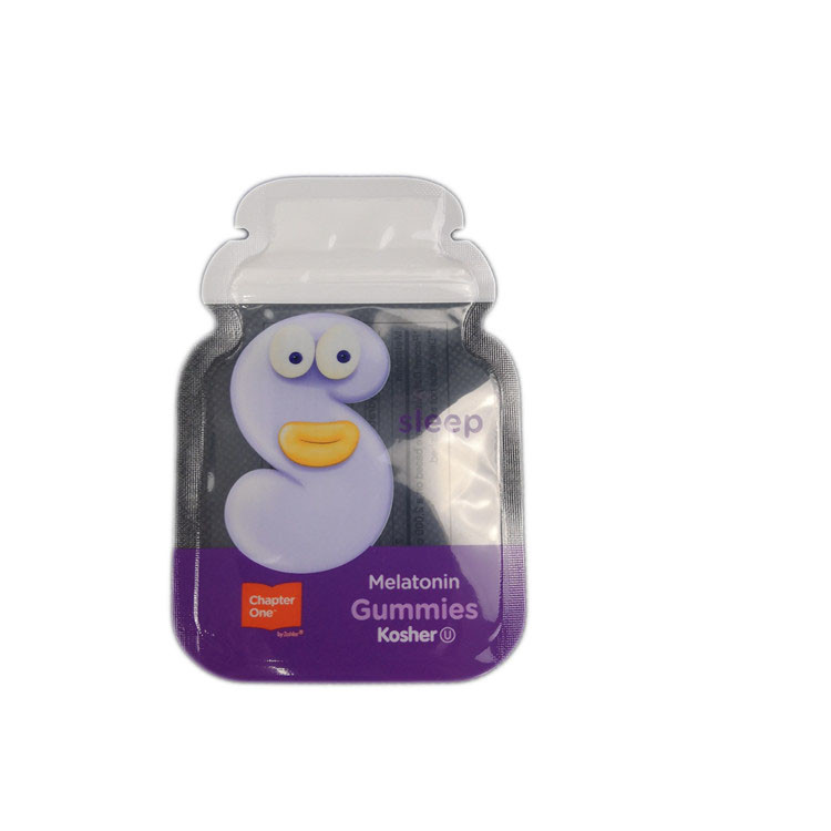 Cb Özel Şekil 3 Yan Mühür Folyo Ambalaj Sakızlı Şeker Düz Çanta Özel Plastik Torbalar Ambalaj Kilitli Torba