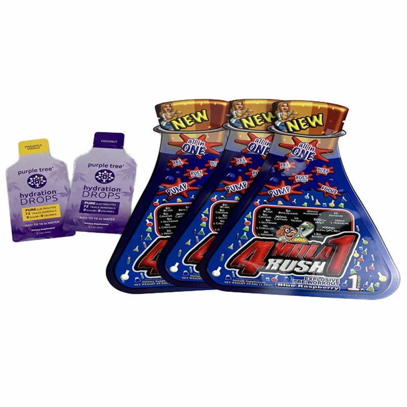 Dijital Baskı Özel Şekil Küçük Plastik Düz Çantalar CBD Sakızlı Şeker Aperatif Kılıfı Fıstık Ezmesi Poşet