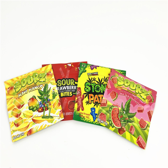 1lb 3.5g Plastik MOPP VMPET UV Spot Kılıfı 120mic Çocukların Açamayacağı Mylar Kilitli Çanta