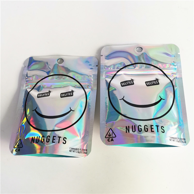 3.5g Cbd Bitkisel Tütsü Ambalaj Mat Parlak 12C VMPET Cbd Fermuarlı Çanta