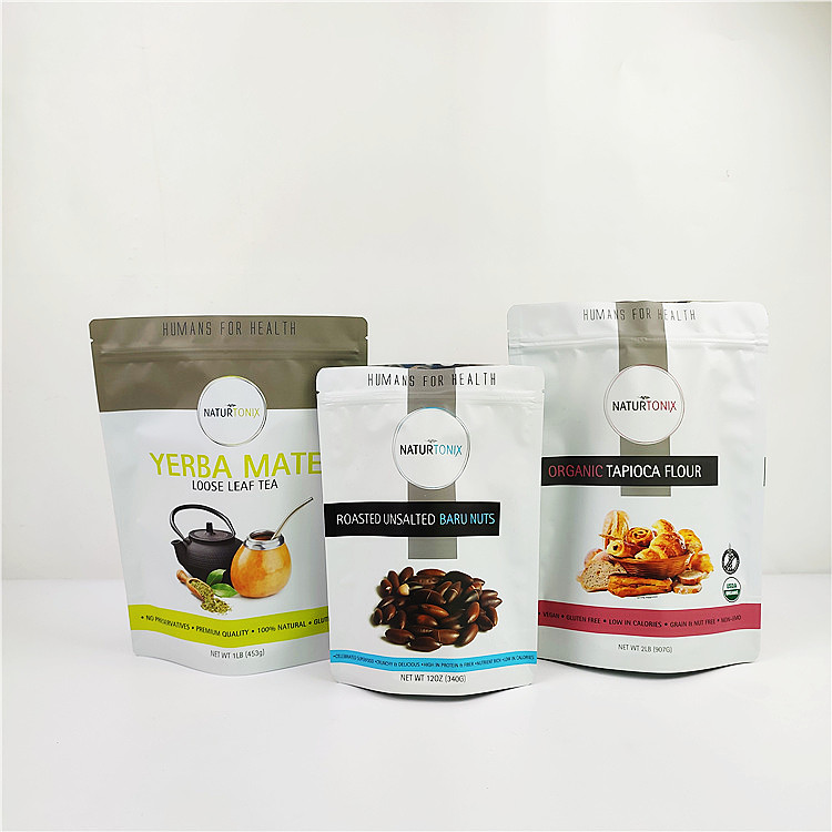 Gıda Sınıfı 120mic Alüminyum Folyo Plastik Kese SGS CMYK Gravür baskı