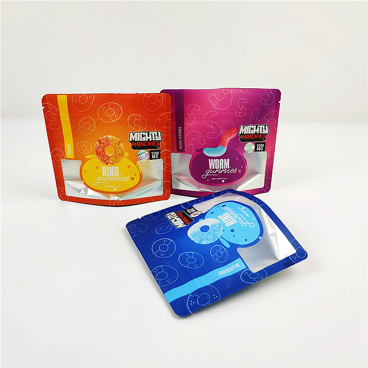 SGS 80mic CMYK Bitkisel Tütsü Ambalaj 200g MOPP Alüminyum Folyo Mylar Çanta