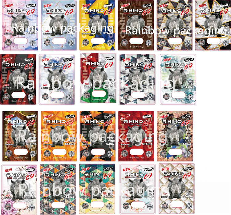 Cinsel Geliştirme Kapsülü için CMYK Sert Rox Plastik Konteyner Bullet 120mic