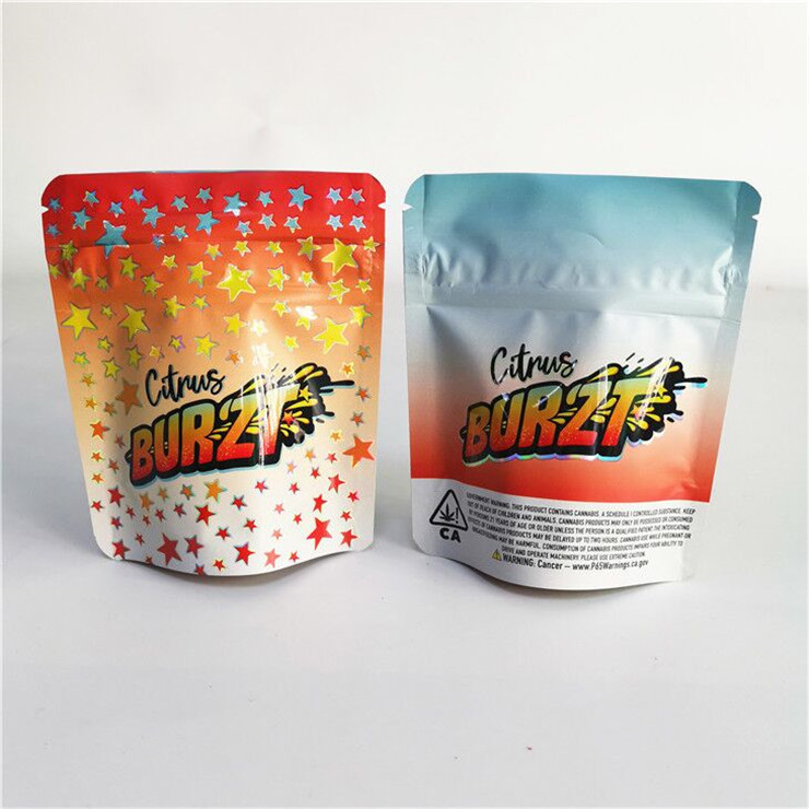 Edibles Mat Mylar Alüminyum Çanta Koku Korumalı Runtz 7g 35g CMYK Gravür